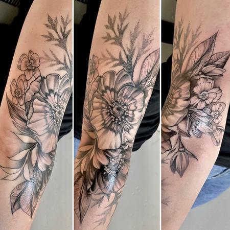 Tattoos - Black Work Florals - 144340